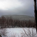 A view west from Gore trail above the upper road Looking south west to Middle Mountain heading up Gore. 1/8/12