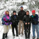 Haystack Hike 002 12/17/11 Haystack, Jeanne, Bonnie, Steve, Donna and Joe with 4 inches of new snow.