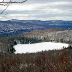 Moose mountain hike 1 Wheeler pond from Moose Mountain Trail, 2/18/12