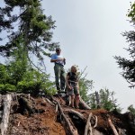 a top of Split Rock Lou Bushey from FPR and Jean on top of Split Rock, 7/10/11