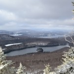 haystack view to west View to the West from Haystack, Long Pond and Lake Willoughby